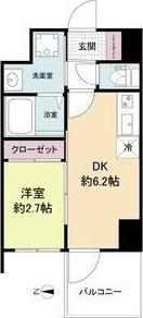 セレニテ新大阪グランデ ミリュー(1DK/8階)の間取り写真
