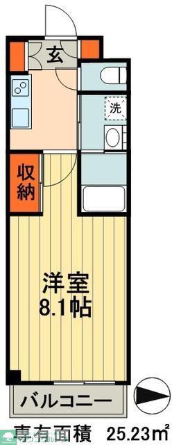 コンフォート八幡(1K/2階)の間取り写真