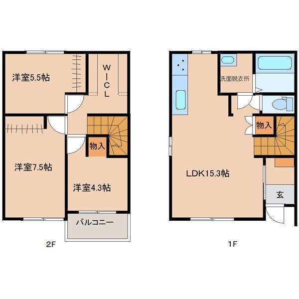 LE CIEL(3LDK/1階)の間取り写真