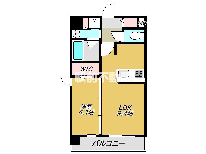 PLUMERIA駅南(1LDK/3階)の間取り写真
