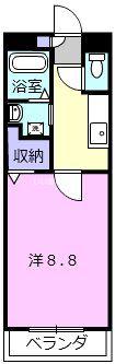 SHG島崎(1K/3階)の間取り写真