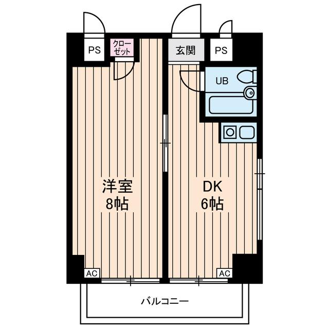 インディビレッジ(1DK/5階)の間取り写真