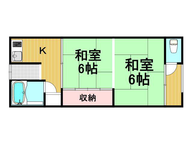 近江文化(2K/2階)の間取り写真