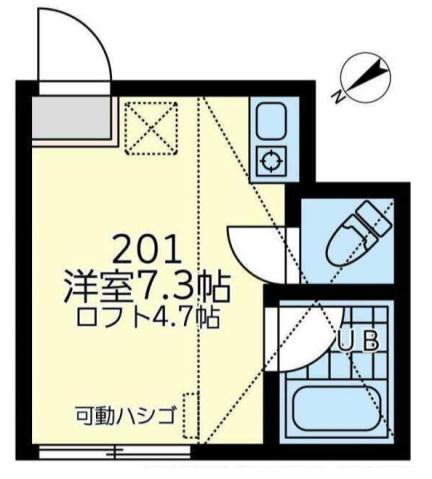 ユナイト別所プラトンの杜(ワンルーム/1階)の間取り写真