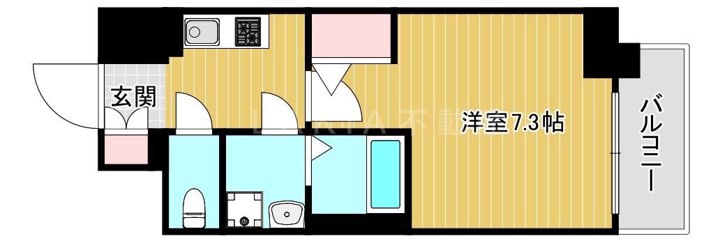 サムティ難波VIVO(1K/4階)の間取り写真