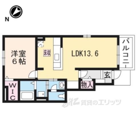 サン ルーラル3・S(1LDK/1階)の間取り写真