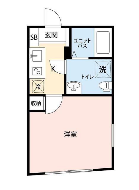 マイナビSTAYアーバンオアシス赤羽志茂(1K/2階)の間取り写真