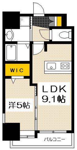 IKUSHIN平和公園 JIBRAND SAKAIMACHI(1LDK/10階)の間取り写真