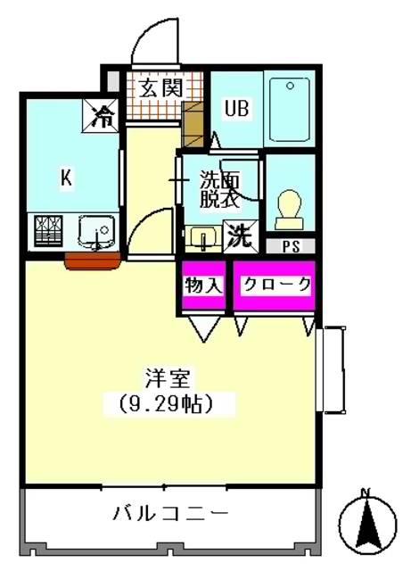 シエール羽田壱番館(1K/1階)の間取り写真
