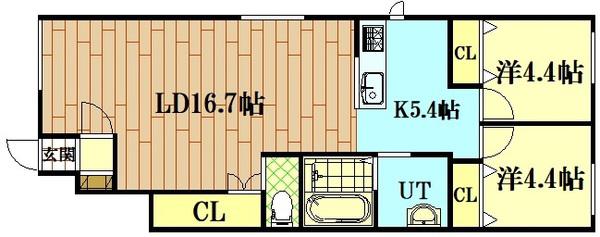 A-THIRD(2LDK/1階)の間取り写真