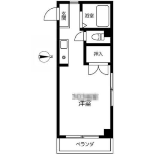 AIKUビル(ワンルーム/3階)の間取り写真