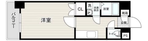 リファレンス門司駅前(1K/4階)の間取り写真