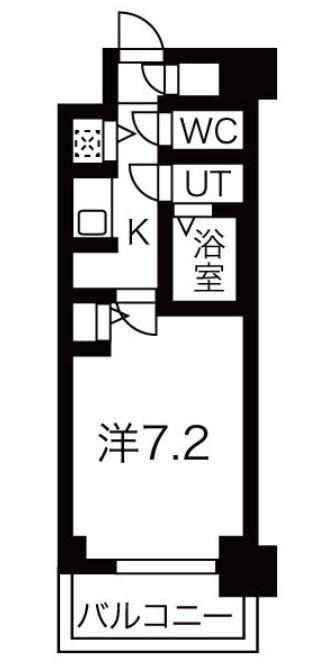 サムティ大阪GRAND イースト(1K/7階)の間取り写真