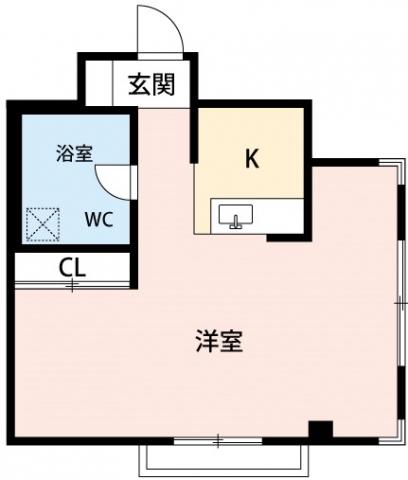 HATAYAアパートメント(ワンルーム/2階)の間取り写真