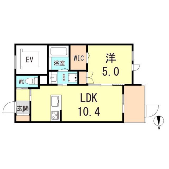 HEBEL GARDEN松山町(1LDK/1階)の間取り写真