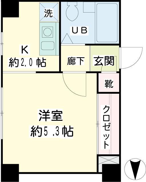 メゾンI&S(1K/1階)の間取り写真