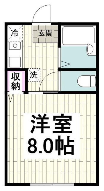 SOLEGIOエス(1K/2階)の間取り写真