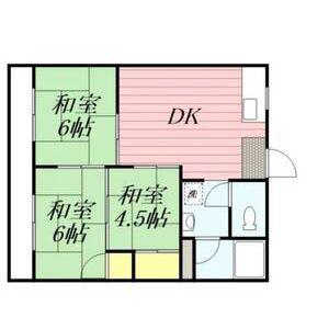 コーポ一幸(3DK/2階)の間取り写真