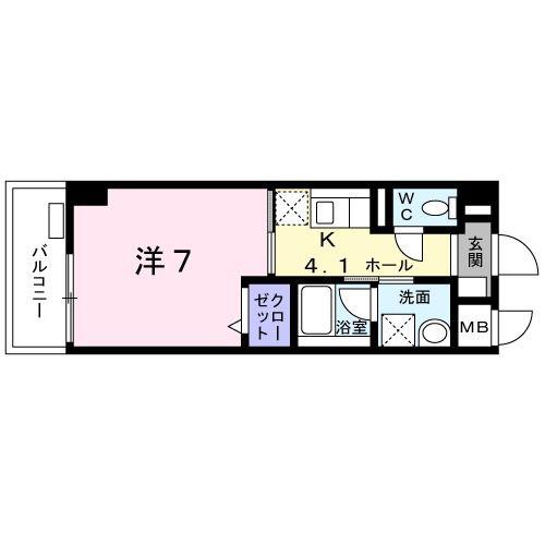 エミナンス川口(1K/3階)の間取り写真