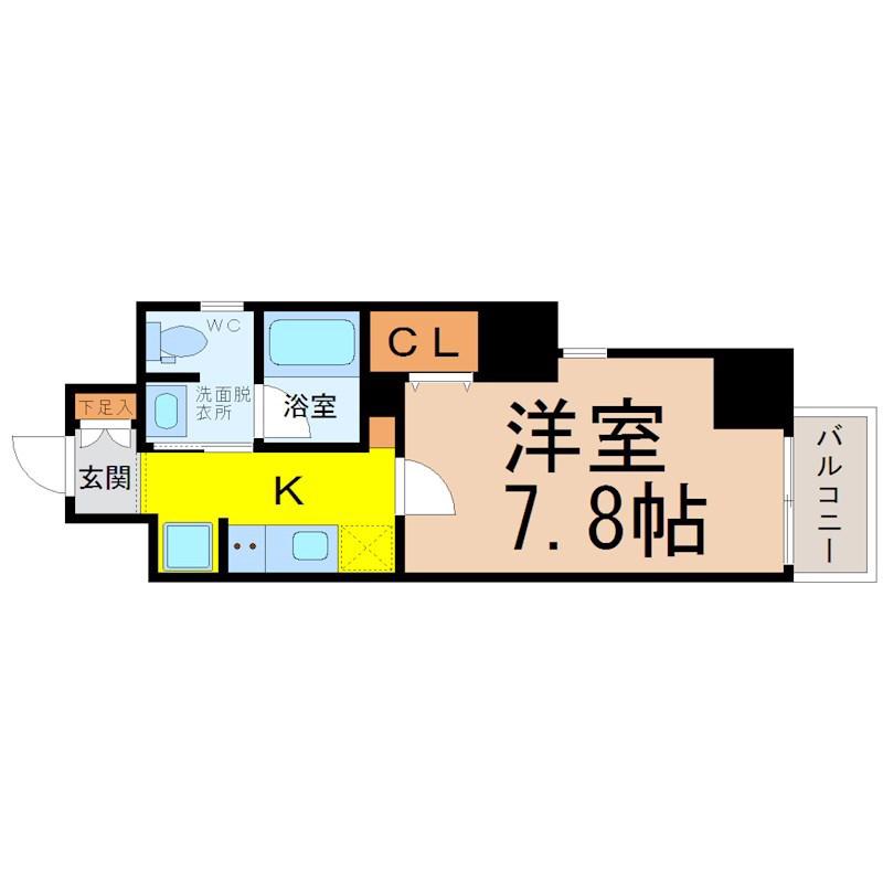 ALTOROSE名古屋(1K/1階)の間取り写真