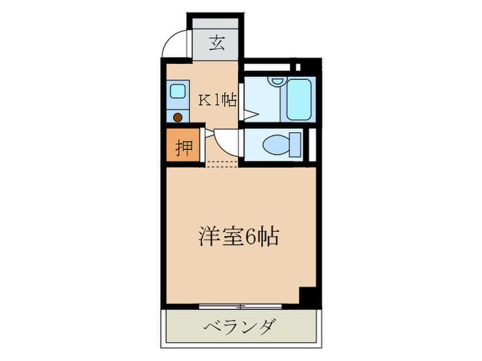 ブリランテベル(1K/3階)の間取り写真