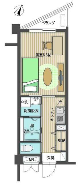柏木363(1K/2階)の間取り写真