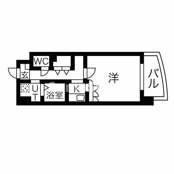 サムティ筥崎宮前(1K/8階)の間取り写真