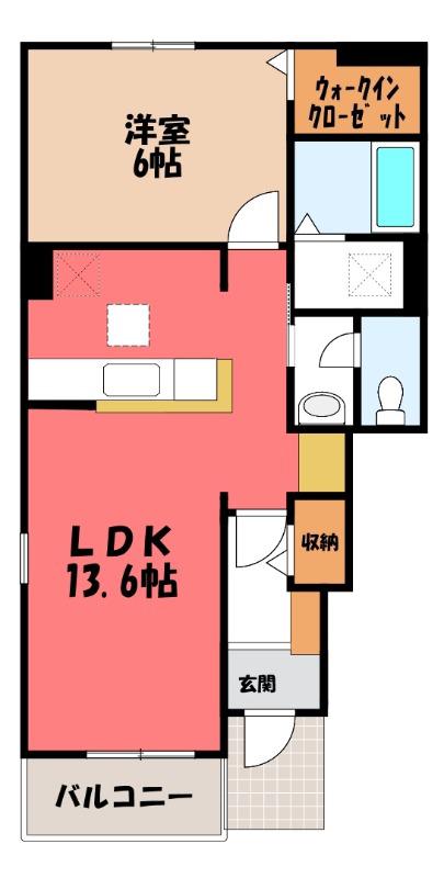 アルモニーメゾン(1LDK/1階)の間取り写真