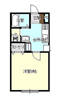 グランコートN10(1K/1階)の間取り写真