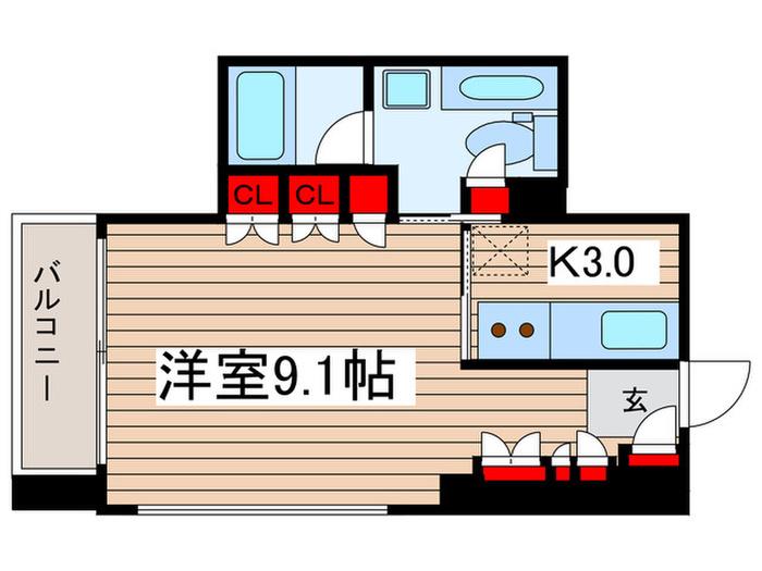 WE WILL(1K/10階)の間取り写真