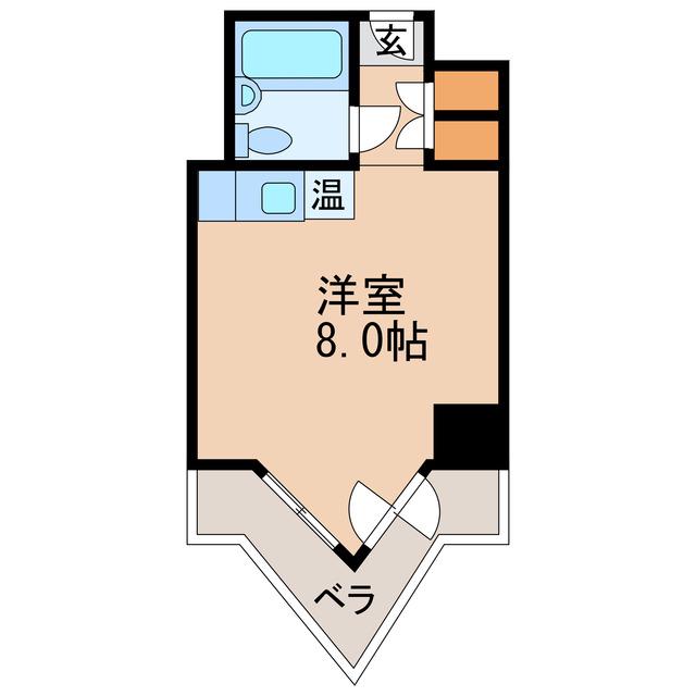 栄マンションS棟(ワンルーム/6階)の間取り写真