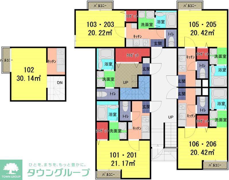 アークシティ霞ヶ関(1K/1階)の間取り写真