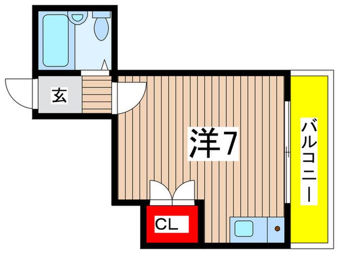 下里ビル(ワンルーム/3階)の間取り写真