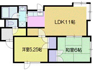 サンハイム(2LDK/2階)の間取り写真
