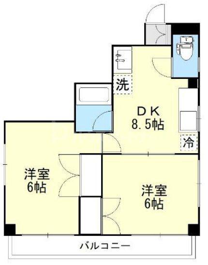 KSG京葉鈴木ビル(2DK/5階)の間取り写真
