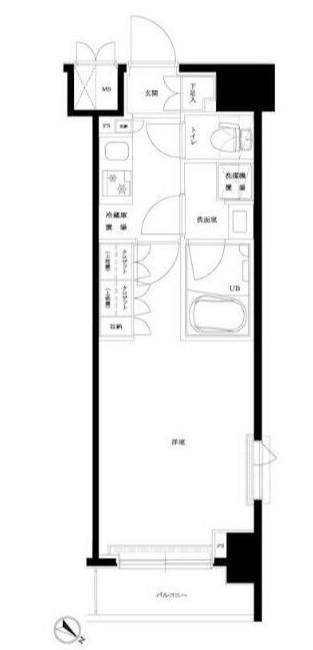 ルーブル住吉弐番館(1K/6階)の間取り写真