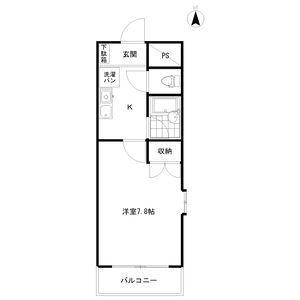 シャトレープランドール(1K/6階)の間取り写真