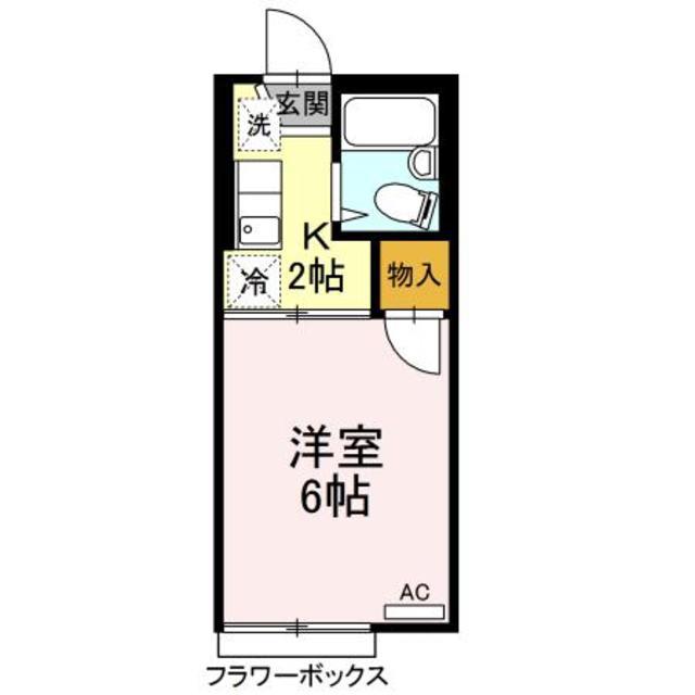 どみいるみずの(1K/2階)の間取り写真