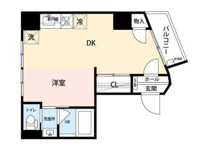 BLOOM RESIDENCE(1DK/6階)の間取り写真