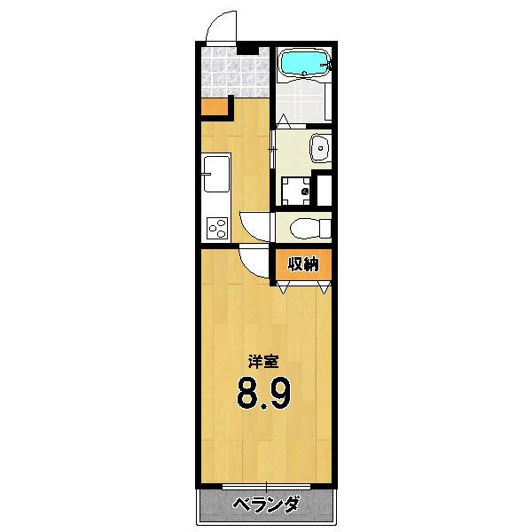 GRACE RESIDENCE(1K/2階)の間取り写真