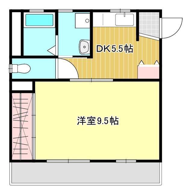 メゾンYANO II(1DK/3階)の間取り写真