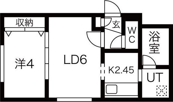 PLATINE南郷(1LDK/4階)の間取り写真