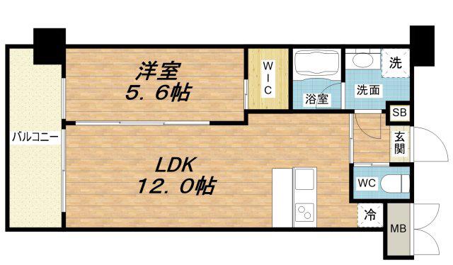 プレジオ森之宮(1LDK/7階)の間取り写真