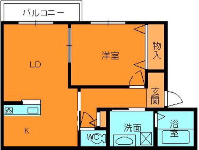 グレイス・ヴィラ(1LDK/1階)の間取り写真