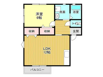 ハイツグレース(1LDK/1階)の間取り写真