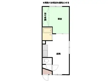 ハイツひまわり(1DK/1階)の間取り写真