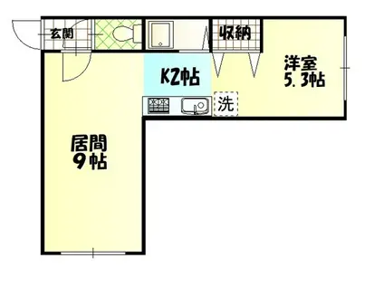 セビーア(1LDK/2階)の間取り写真