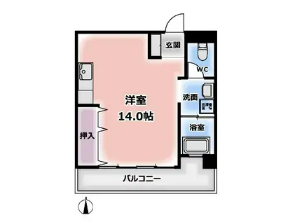 丸福ビル(ワンルーム/3階)の間取り写真