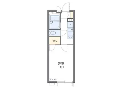 JR京浜東北線 西川口駅 徒歩12分 3階建 築16年(1K/3階)の間取り写真