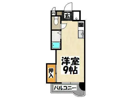 アゼリア(ワンルーム/5階)の間取り写真